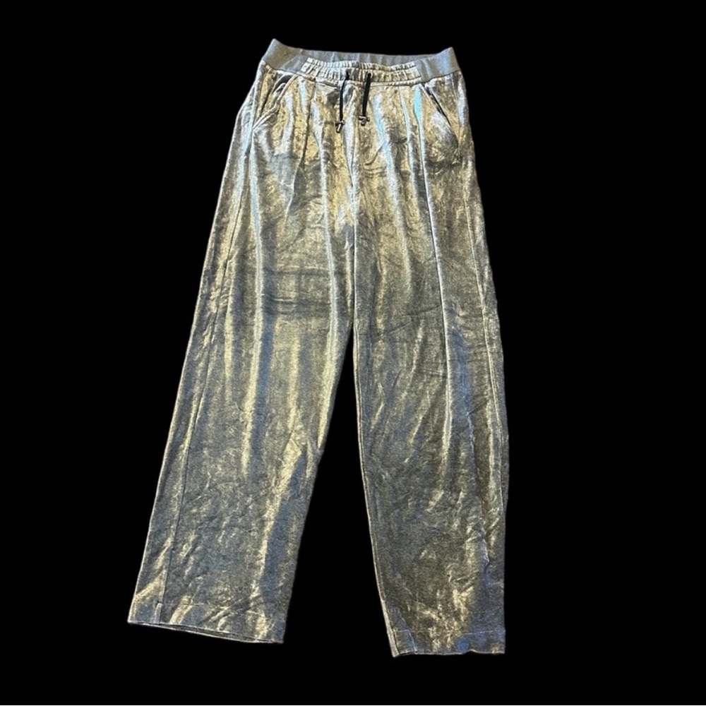Balmain Women’s Velour Track Drawstring Pants  Medium
